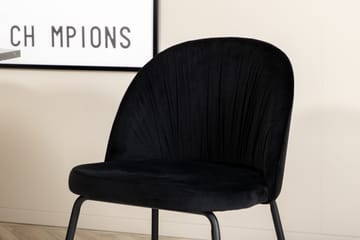 Marbs Matgrupp 110 cm Rund inkl 4 Foyos Stolar - Svart - Möbler - Bord & matgrupp - Matgrupp