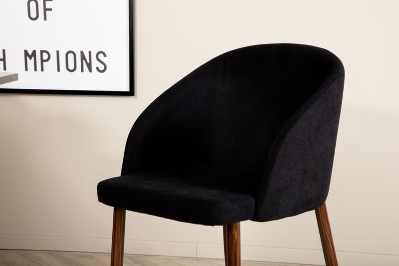 Marbs Matgrupp 110 cm Rund inkl 4 Kullersbro Stolar - Svart/Brun - Möbler - Bord & matgrupp - Matgrupp