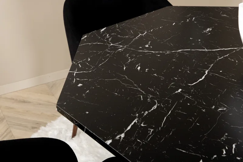 Marbs Matgrupp 110 cm Rund inkl 4 Kullersbro Stolar - Svart/Brun - Möbler - Bord & matgrupp - Matgrupp