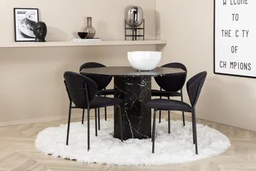 Marbs Matgrupp 110 cm Rund inkl 4 Moncoll Stolar - Svart - Möbler - Bord & matgrupp - Matgrupp