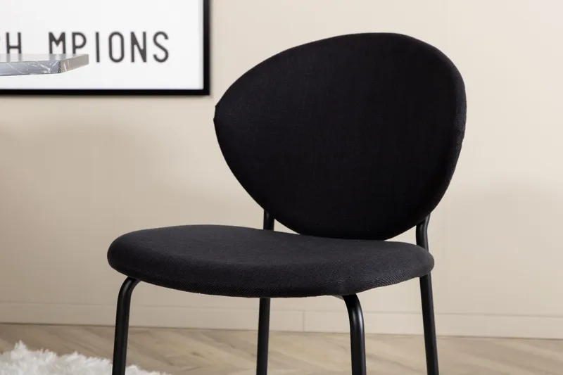 Marbs Matgrupp 110 cm Rund inkl 4 Moncoll Stolar - Svart - Möbler - Bord & matgrupp - Matgrupp