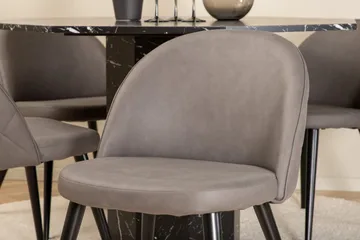 Marbs runt matbord med 4st Velvet matstol - Möbler - Bord & matgrupp - Matgrupp