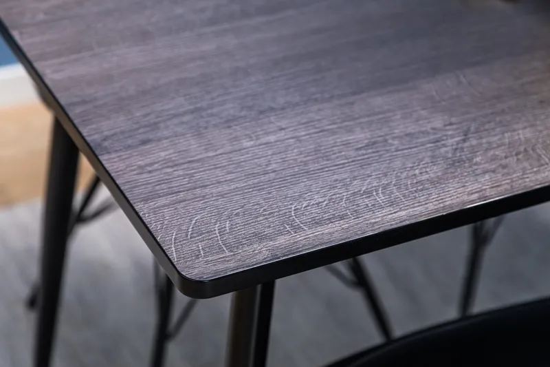 Marcelen Matgrupp 120 cm med 4 Nibe Stol - Brun/Svart - Möbler - Bord & matgrupp - Matgrupp