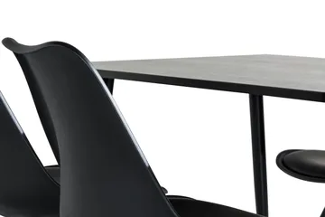 Marcelen Matgrupp 120 cm med 4 Nibe Stol - Brun/Svart - Möbler - Bord & matgrupp - Matgrupp