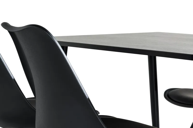 Marcelen Matgrupp 120 cm med 4 Nibe Stol - Brun/Svart - Möbler - Bord & matgrupp - Matgrupp