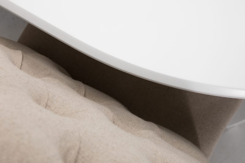 Matbord Lowisa Förlängningsbart 150 cm Ovalt - Vit|Beige - Möbler - Bord & matgrupp - Matgrupp