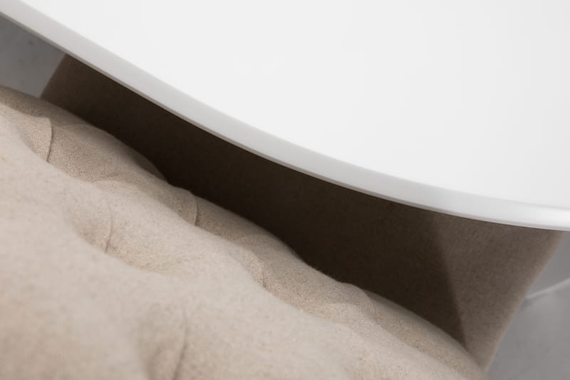 Matbord Lowisa Förlängningsbart 150 cm Ovalt - Vit|Beige - Matgrupp