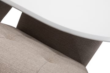 Matbord Lowisa med 4 st Leo stolar - Beige|Ek - Möbler - Bord & matgrupp - Matgrupp