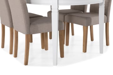 Matbord Lowisa med 4 st Leo stolar - Beige|Ek - Möbler - Bord & matgrupp - Matgrupp