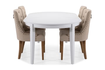 Matbord Lowisa med 4 st Ophelia stolar - Beige - Möbler - Bord & matgrupp - Matgrupp