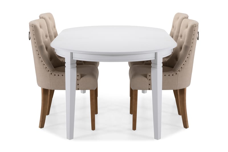 Matbord Lowisa med 4 st Ophelia stolar - Beige - Möbler - Bord & matgrupp - Matgrupp