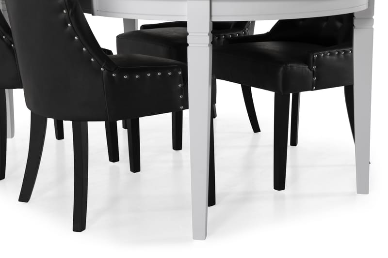 Matbord Lowisa med 4 st Tuva stolar - Svart - Matgrupp