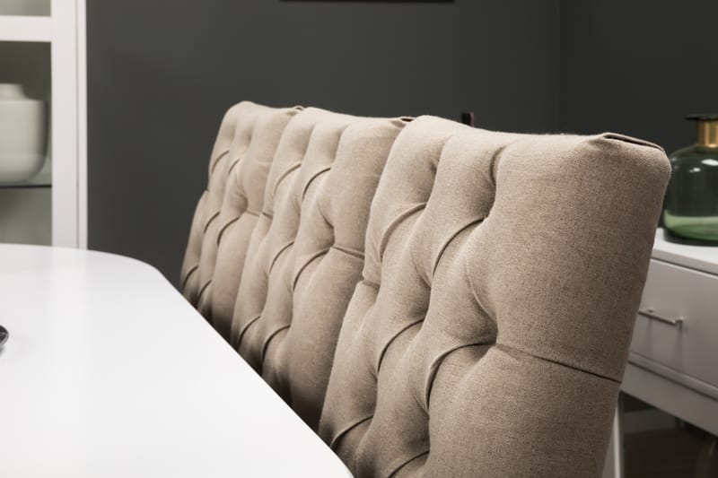 Matbord Lowisa med 6 st Emmie stolar - Beige|Vit - Möbler - Bord & matgrupp - Matgrupp