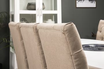 Matbord Lowisa med 6 st Emmie stolar - Beige|Vit - Möbler - Bord & matgrupp - Matgrupp