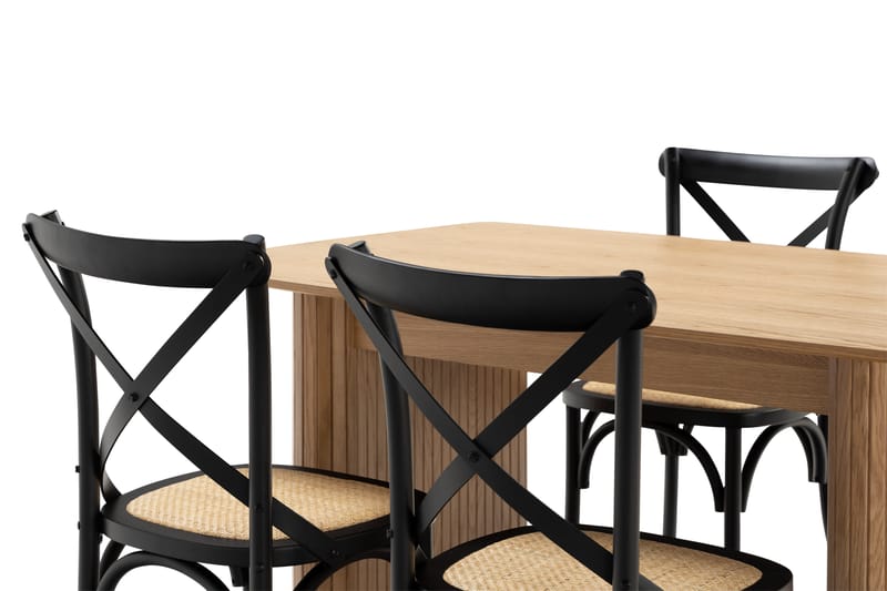 Matbord Navjot 140 cm med 4st Matstol Prumerland - Ek - Möbler - Bord & matgrupp - Matgrupp