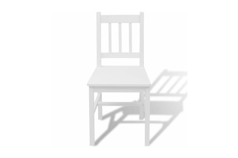 Matbord och stolar 3 delar furu vit - Vit - Matgrupp