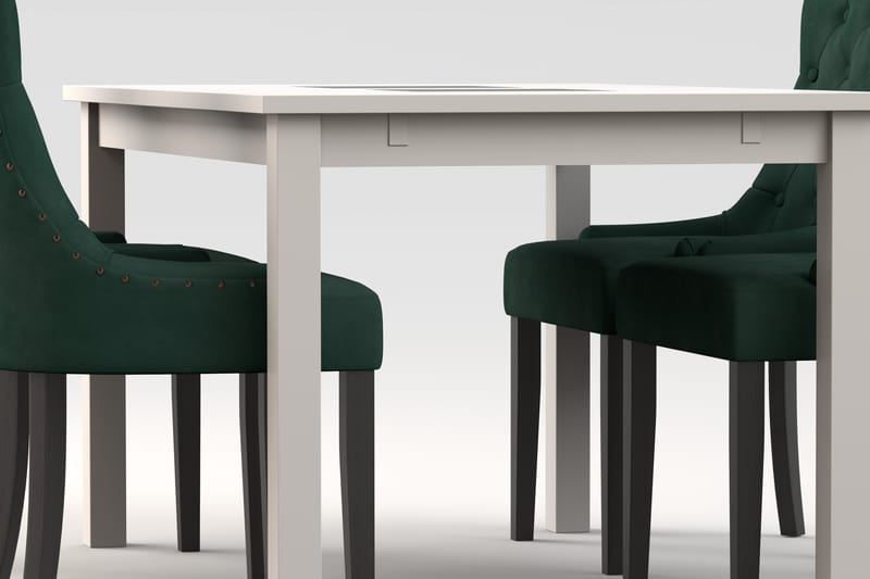 Matbord Octavia Förlängningsbart 140 cm med 4st Köksstol Oph - Vit - Matgrupp