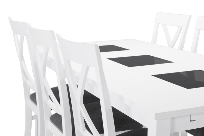 Matbord Octavia med 6 st Twain stolar - Vit - Matgrupp
