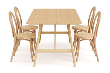 Matbord Skagana 180 cm  med 4 Matstolar Hembrug - Natur - Möbler - Bord & matgrupp - Matgrupp