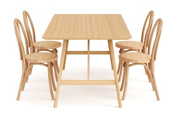 Matbord Skagana 180 cm  med 4 Matstolar Hembrug - Natur - Möbler - Bord & matgrupp - Matgrupp