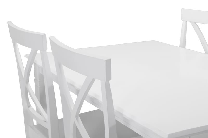 Matbord Twain med 4 st Nadica stolar - Vit - Matgrupp