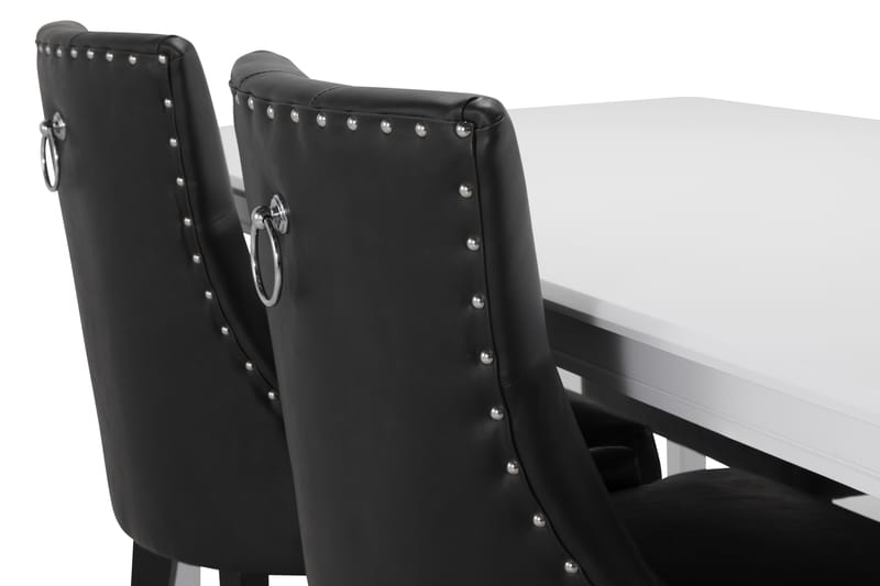 Matbord Twain med 4 st Tuva stolar - Vit|Svart - Matgrupp