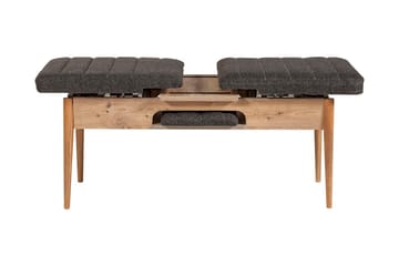 Matgrupp 4 delar Swonger 75 cm - Trä|natur|Antracit - Möbler - Bord & matgrupp - Matgrupp