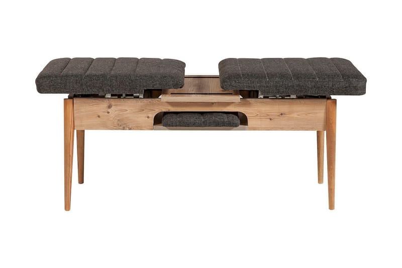 Matgrupp 4 delar Swonger 75 cm - Trä|natur|Antracit - Möbler - Bord & matgrupp - Matgrupp