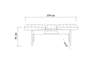 Matgrupp 4 delar Swonger 75 cm - Trä|natur|Antracit - Möbler - Bord & matgrupp - Matgrupp