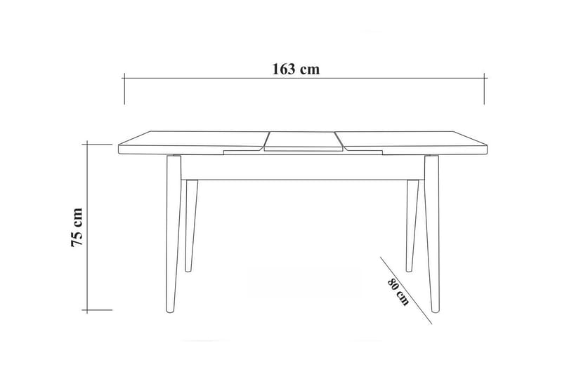 Matgrupp 4 delar Swonger 75 cm - Trä|natur|Antracit - Möbler - Bord & matgrupp - Matgrupp