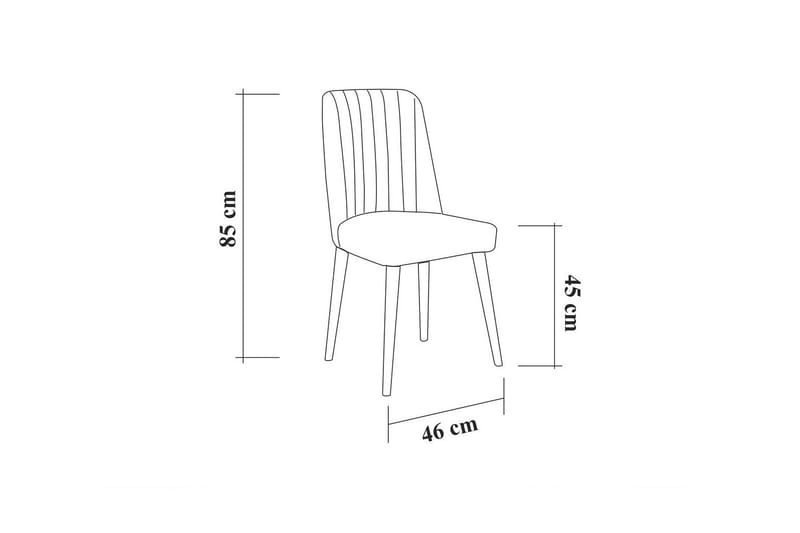 Matgrupp 4 delar Swonger 75 cm - Trä|natur|Antracit - Möbler - Bord & matgrupp - Matgrupp