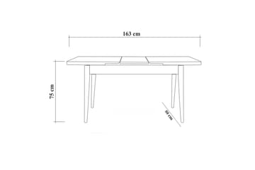 Matgrupp 4 delar Swonger 75 cm - Vit|Antracit - Möbler - Bord & matgrupp - Matgrupp