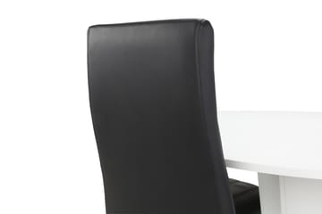 Matgrupp Blocco 120 cm med 4st Jack stolar Svart - Vit|Svart - Möbler - Bord & matgrupp - Matgrupp