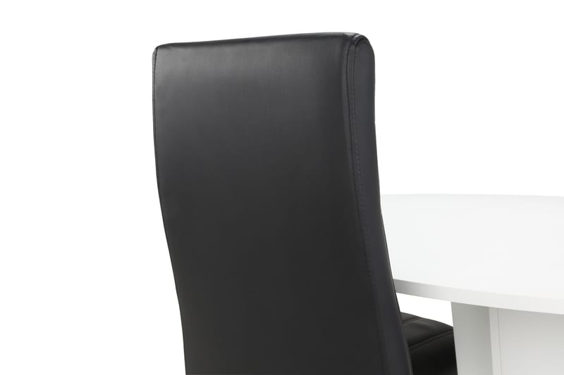 Matgrupp Blocco 120 cm med 4st Jack stolar Svart - Vit|Svart - Möbler - Bord & matgrupp - Matgrupp