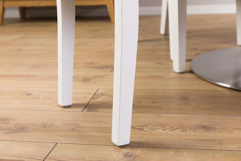 Matgrupp Blocco 120 cm med 4st Leo stolar Svart - Vit|Svart - Möbler - Bord & matgrupp - Matgrupp