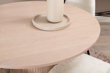 Matgrupp Cinaba 100 cm Rund inkl 4 Tommy Stolar - Beige/Vit/Svart - Möbler - Bord & matgrupp - Matgrupp