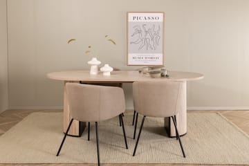 Matgrupp Cinaba 200 cm Oval inkl 4 Beraid Stolar - Beige/Svart - Möbler - Bord & matgrupp - Matgrupp