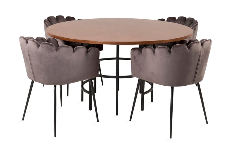 Matgrupp Copenhagen med 4 Limhamn Matstolar Grå - Furniture Fashion - Matgrupp