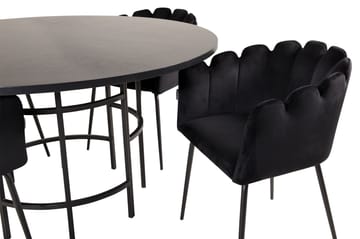 Matgrupp Copenhagen med 4 Limhamn Matstolar Svart - Furniture Fashion - Möbler - Bord & matgrupp - Matgrupp