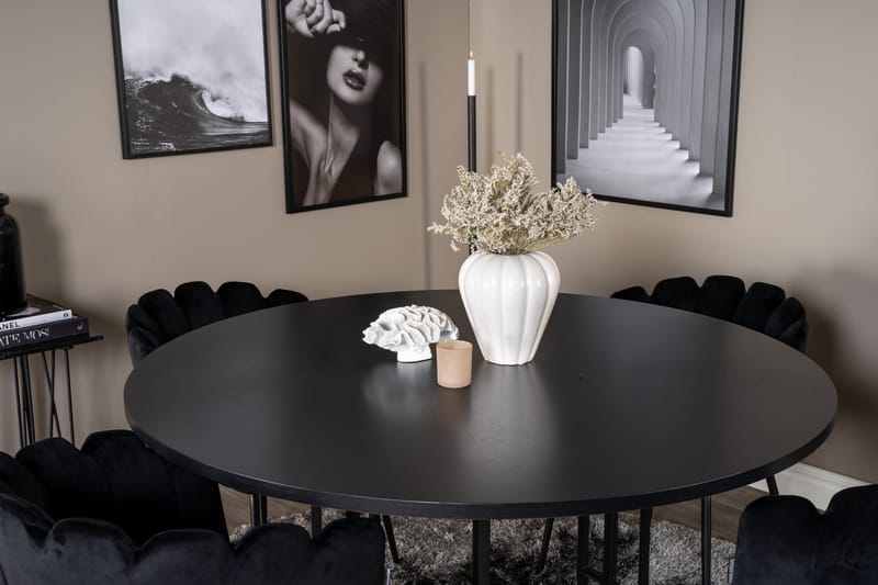 Matgrupp Copenhagen med 4 Limhamn Matstolar Svart - Furniture Fashion - Matgrupp
