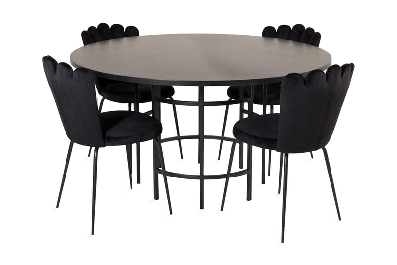 Matgrupp Copenhagen med 4 Limhamn Matstolar Svart - Furniture Fashion - Möbler - Bord & matgrupp - Matgrupp