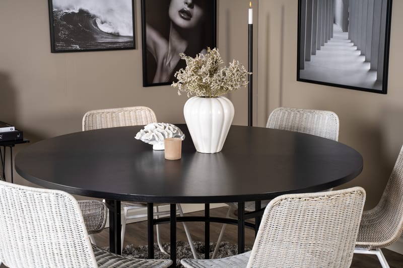 Matgrupp Copenhagen med 6 Ezra Matstolar Vit - Furniture Fashion - Möbler - Bord & matgrupp - Matgrupp