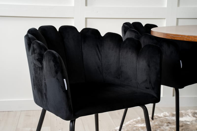 Matgrupp Copenhagen med 6 Limhamn Matstolar Svart - Furniture Fashion - Matgrupp