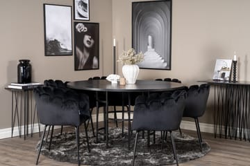 Matgrupp Copenhagen med 6 Limhamn Matstolar Svart - Furniture Fashion - Möbler - Bord & matgrupp - Matgrupp