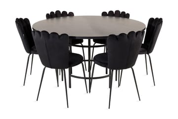 Matgrupp Copenhagen med 6 Limhamn Matstolar Svart - Furniture Fashion - Möbler - Bord & matgrupp - Matgrupp