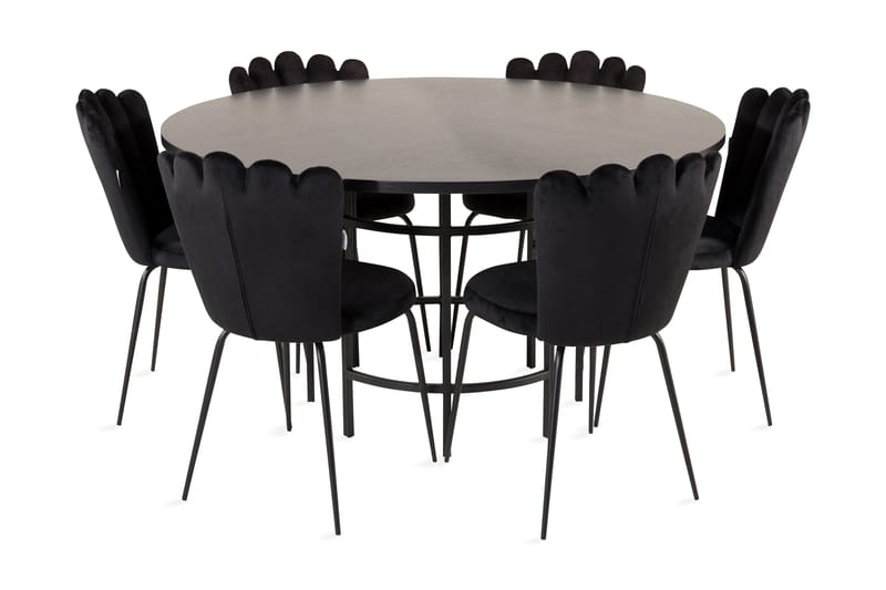 Matgrupp Copenhagen med 6 Limhamn Matstolar Svart - Furniture Fashion - Möbler - Bord & matgrupp - Matgrupp