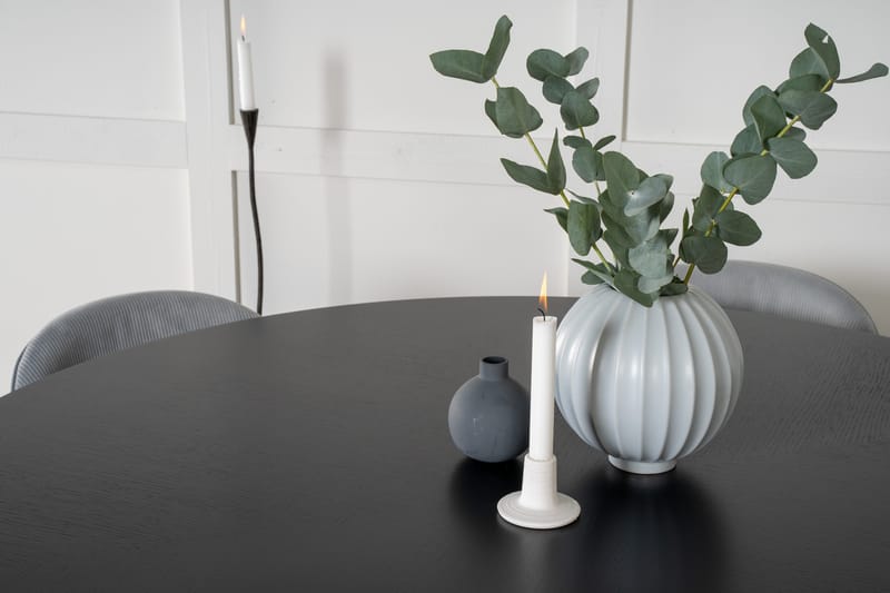 Matgrupp Copenhagen med 6 Luisa Matstolar Manchester Grå/Sva - Furniture Fashion - Möbler - Bord & matgrupp - Matgrupp