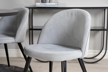 Matgrupp Copenhagen med 6 Luisa Matstolar Manchester Grå/Sva - Furniture Fashion - Möbler - Bord & matgrupp - Matgrupp