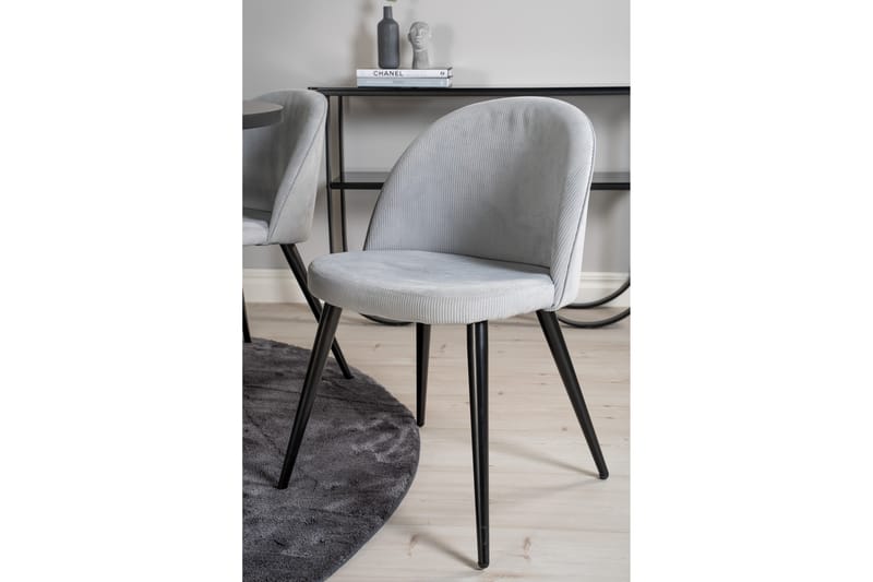 Matgrupp Copenhagen med 6 Luisa Matstolar Manchester Grå/Sva - Furniture Fashion - Möbler - Bord & matgrupp - Matgrupp