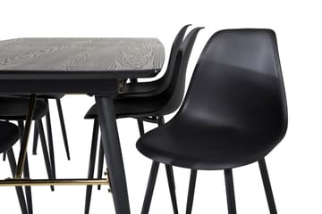 Matgrupp Deniall Förlängningsbar 180 cm inkl 6 Yegua Stolar - Svart - Möbler - Bord & matgrupp - Matgrupp